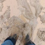 farm boots in mud