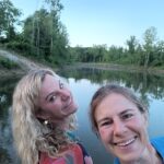 Dr. Sarah Druckman and Farmer Katy at lake