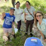 Women Foraging same day as the grain bin install